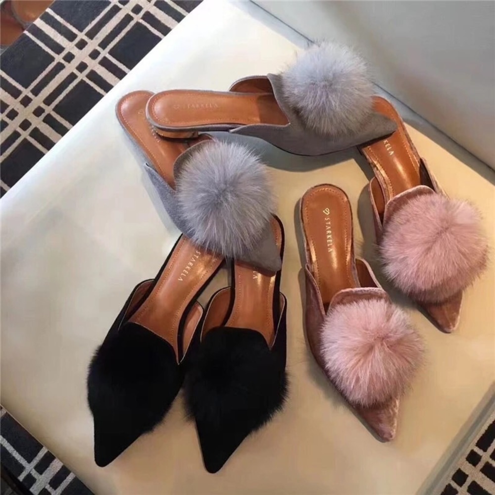 Bow Pink Mule Designer Slide 🛍 1 pink and 2 gray